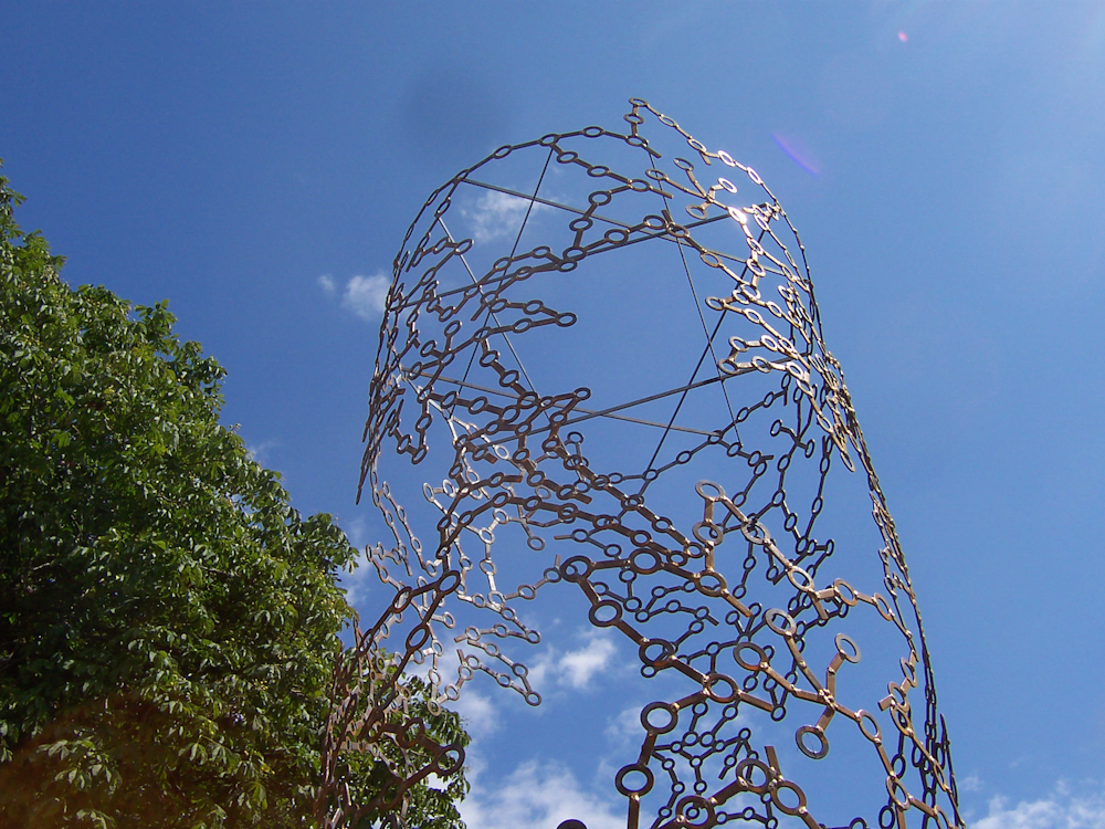 Large abstract metal garden sculpture - Ascent 2009