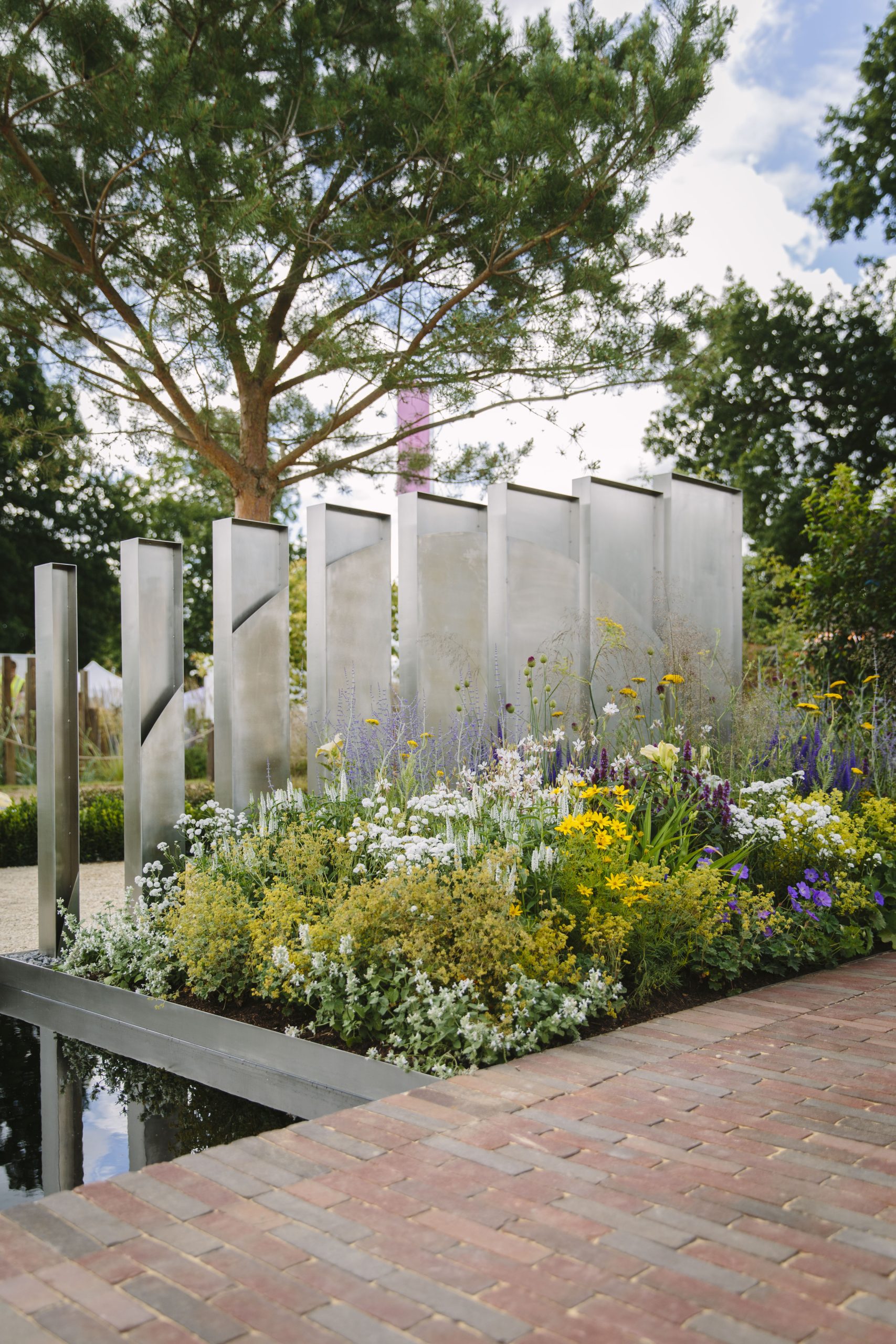 James Jones Stainless Steel Garden Sculpture Hampton Court 2022 Together